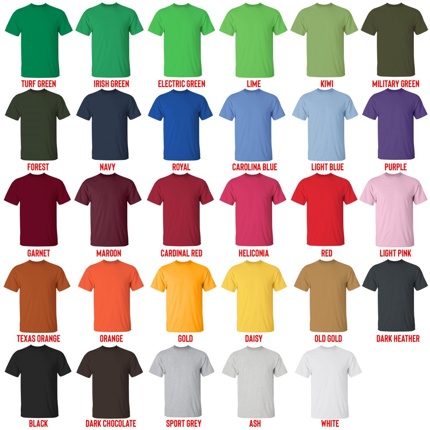 t shirt color chart - Total Drama Island Store